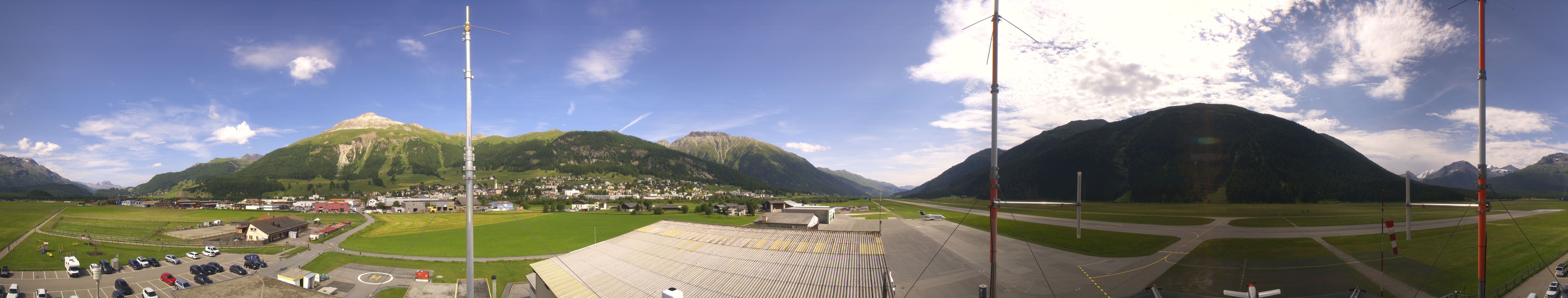 Archiv Foto Webcam Samedan I Flugplatz Richtung West