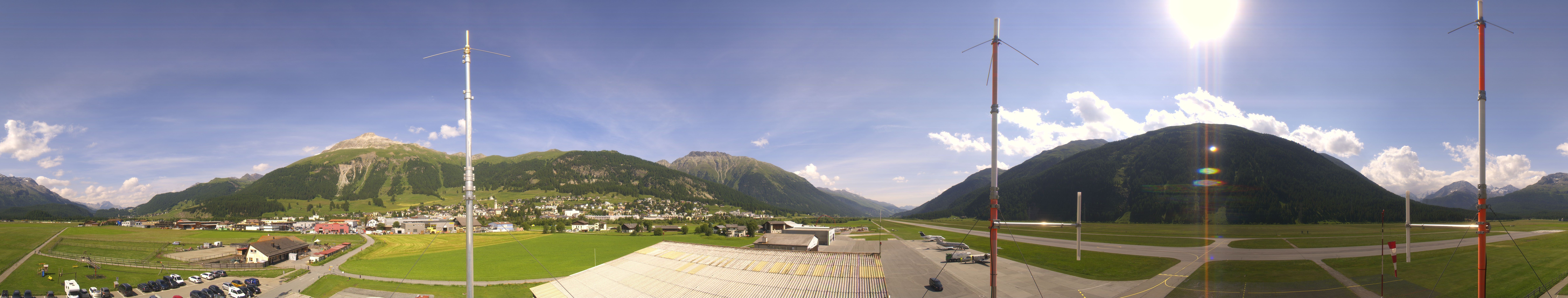 Archiv Foto Webcam Samedan I Flugplatz Richtung West