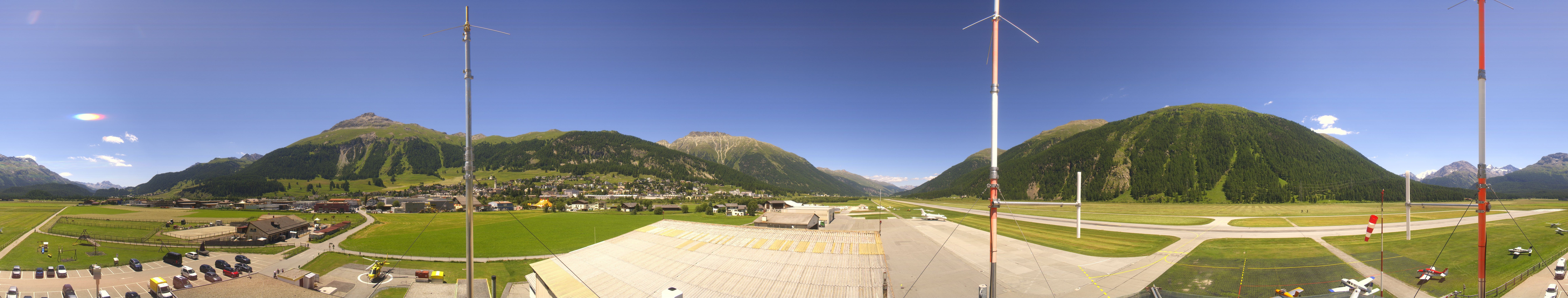 Archiv Foto Webcam Samedan I Flugplatz Richtung West
