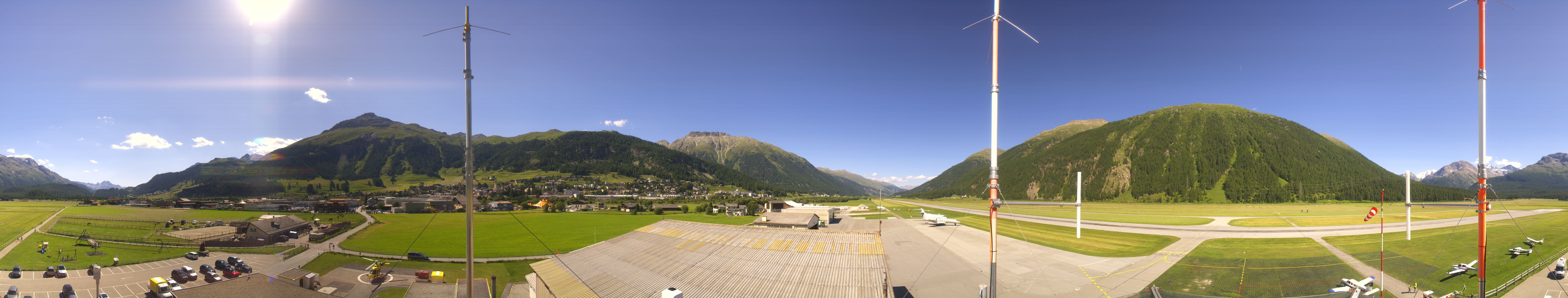 Archiv Foto Webcam Samedan I Flugplatz Richtung West