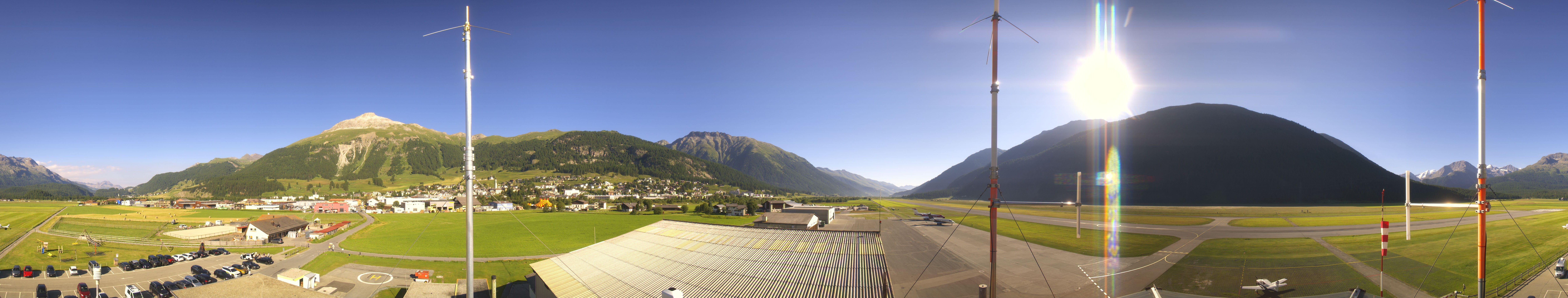 Archiv Foto Webcam Samedan I Flugplatz Richtung West
