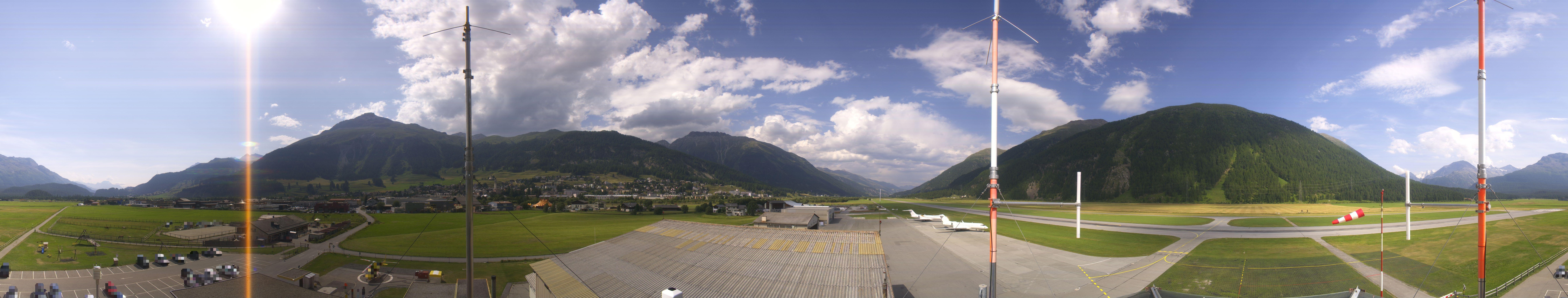 Archiv Foto Webcam Samedan I Flugplatz Richtung West