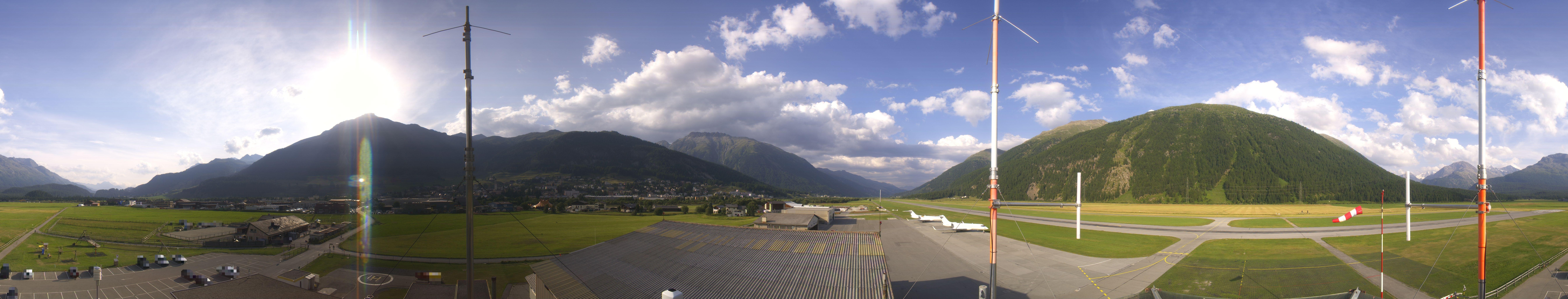Archiv Foto Webcam Samedan I Flugplatz Richtung West