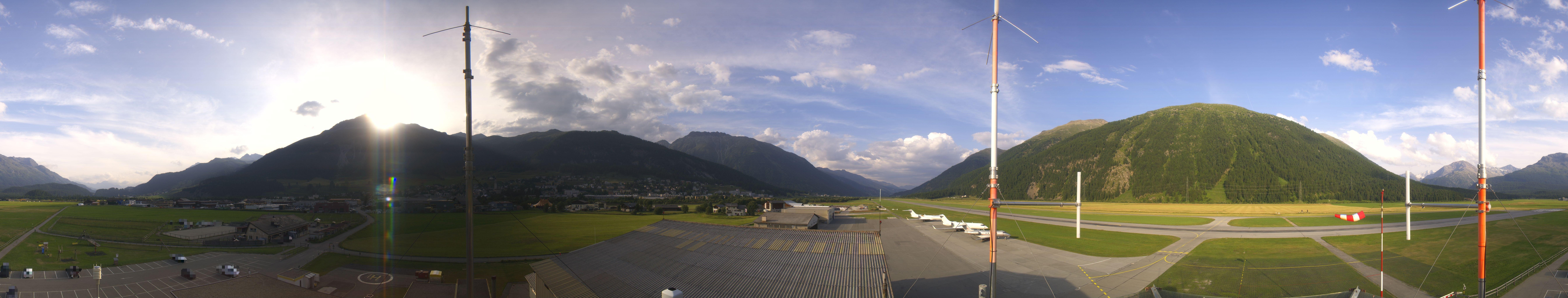 Archiv Foto Webcam Samedan I Flugplatz Richtung West