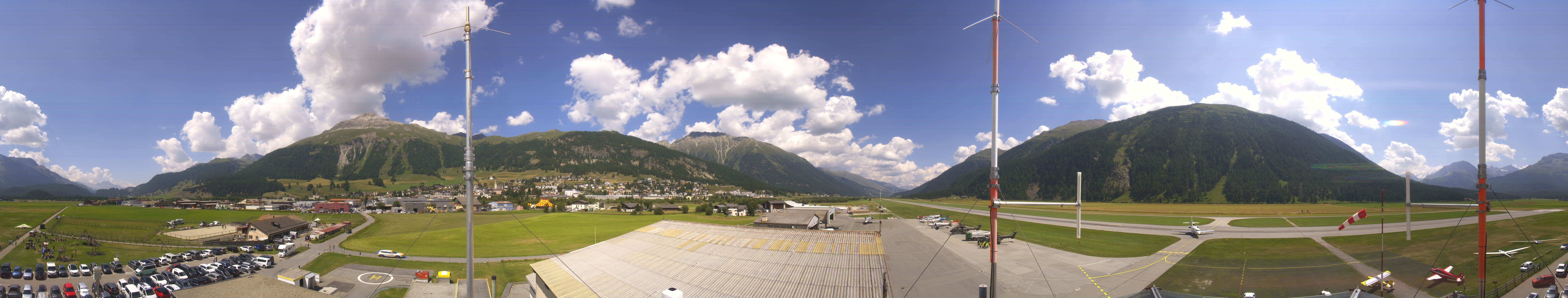 Archiv Foto Webcam Samedan I Flugplatz Richtung West
