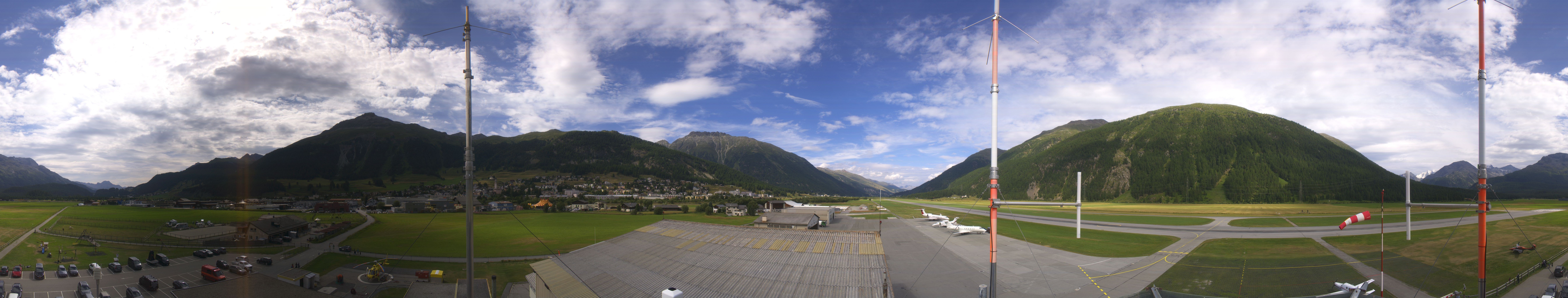 Archiv Foto Webcam Samedan I Flugplatz Richtung West