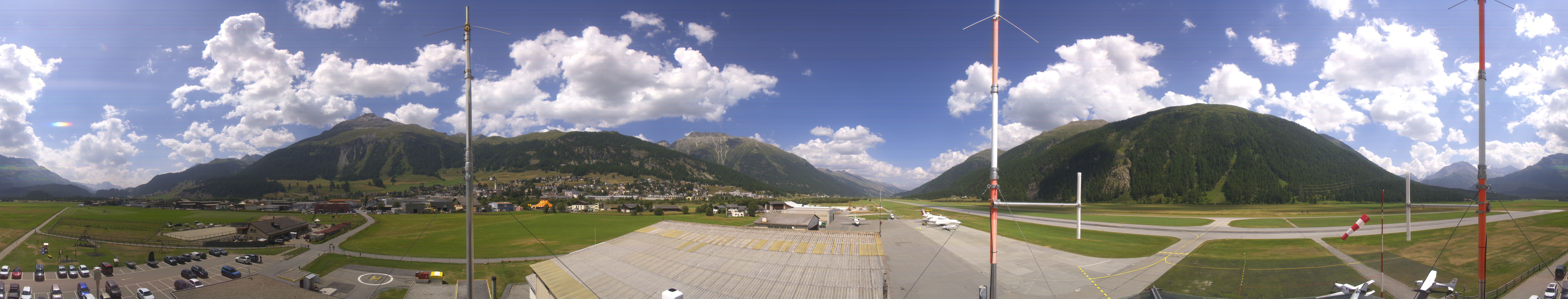 Archiv Foto Webcam Samedan I Flugplatz Richtung West
