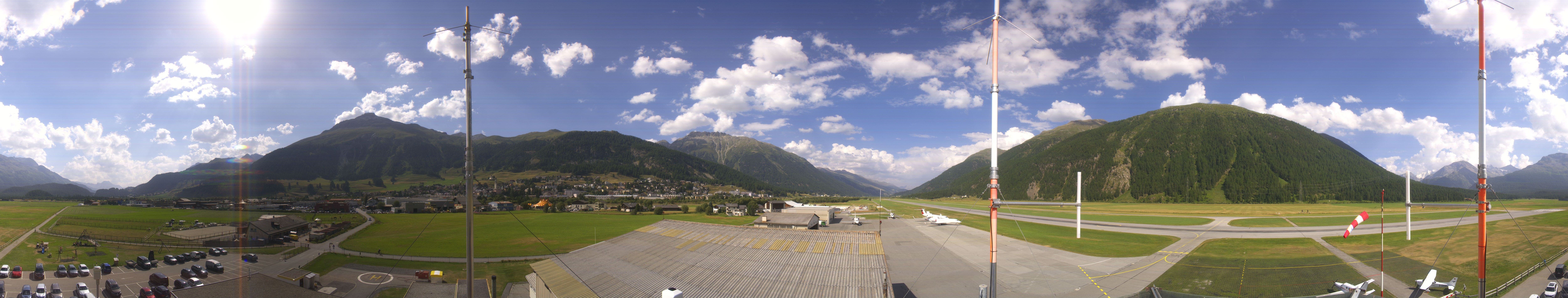 Archiv Foto Webcam Samedan I Flugplatz Richtung West