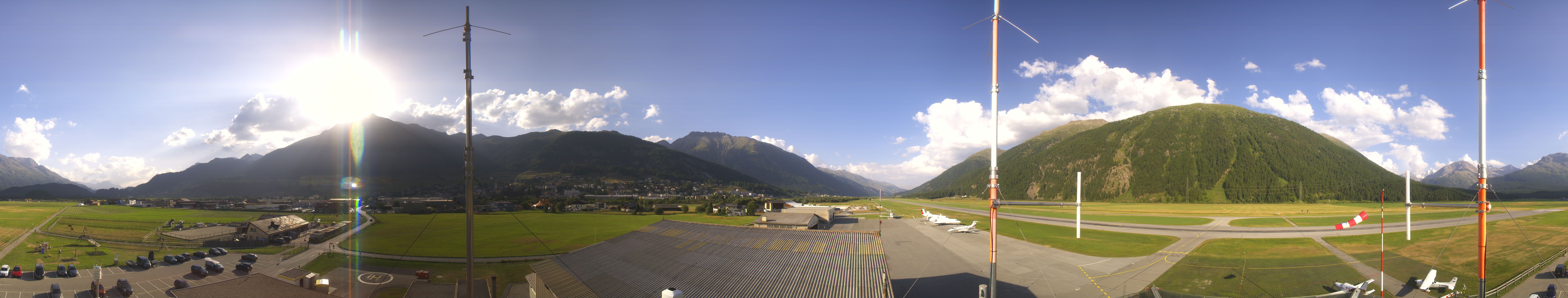 Archiv Foto Webcam Samedan I Flugplatz Richtung West