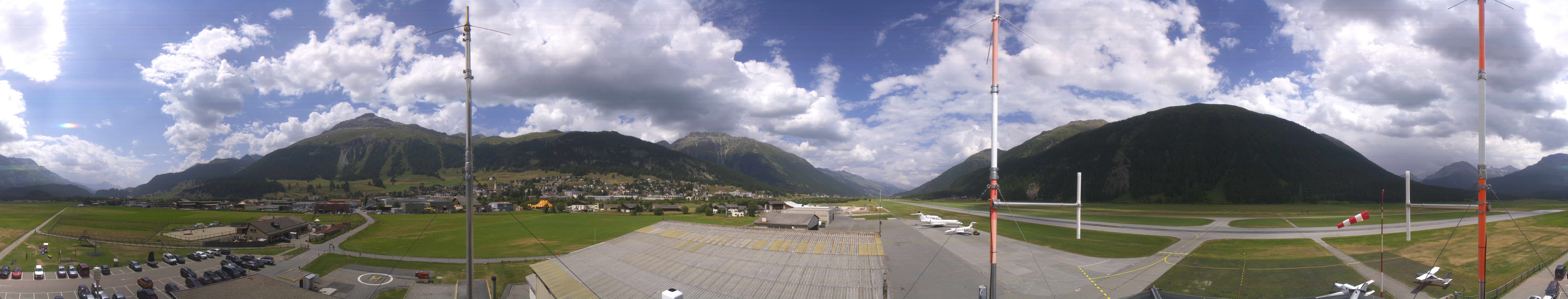 Archiv Foto Webcam Samedan I Flugplatz Richtung West