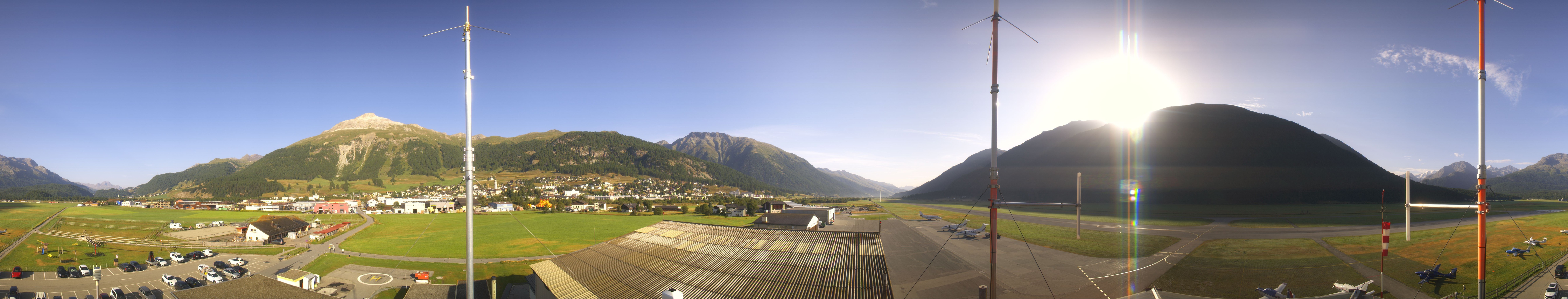 Archiv Foto Webcam Samedan I Flugplatz Richtung West