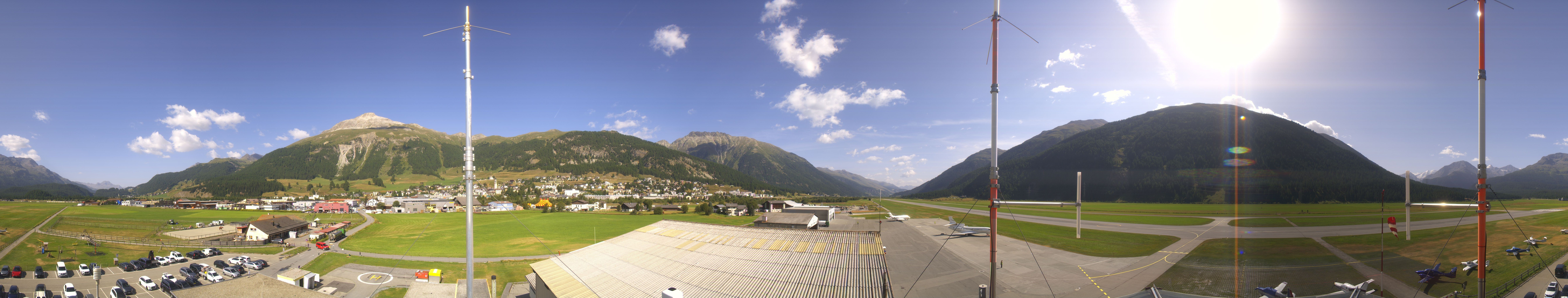 Archiv Foto Webcam Samedan I Flugplatz Richtung West