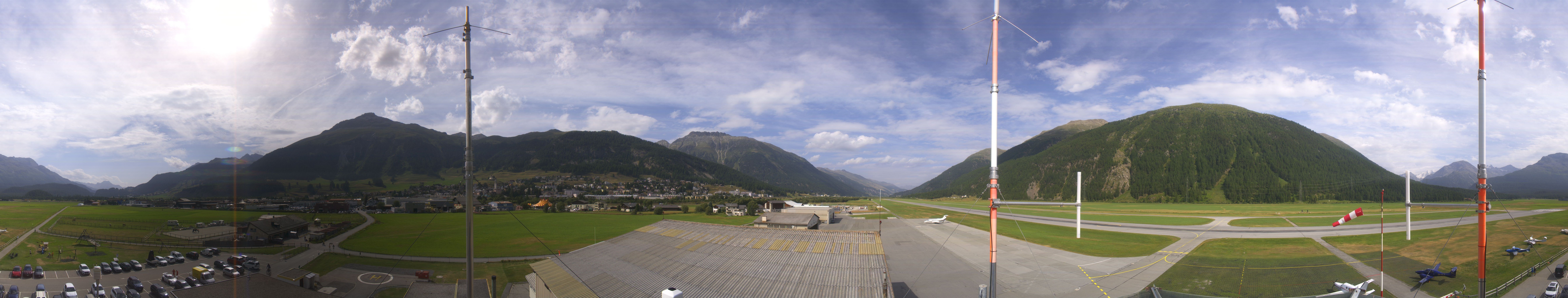 Archiv Foto Webcam Samedan I Flugplatz Richtung West