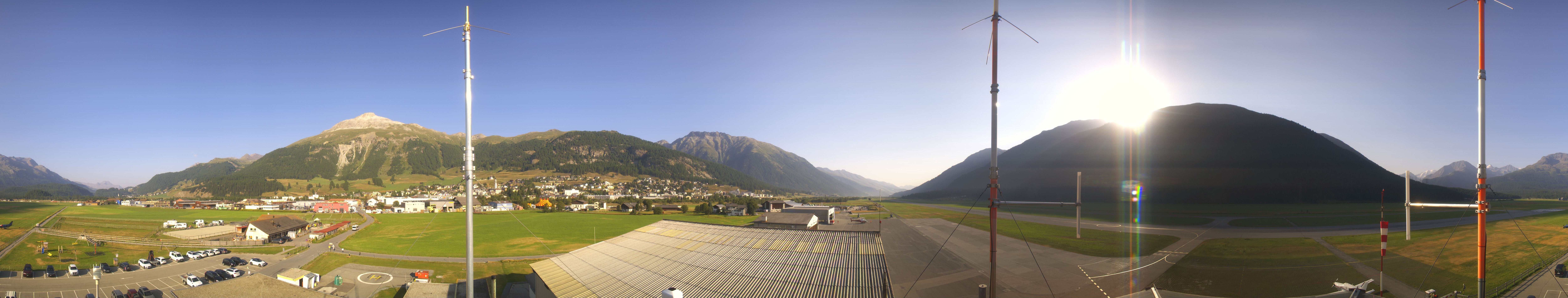 Archiv Foto Webcam Samedan I Flugplatz Richtung West