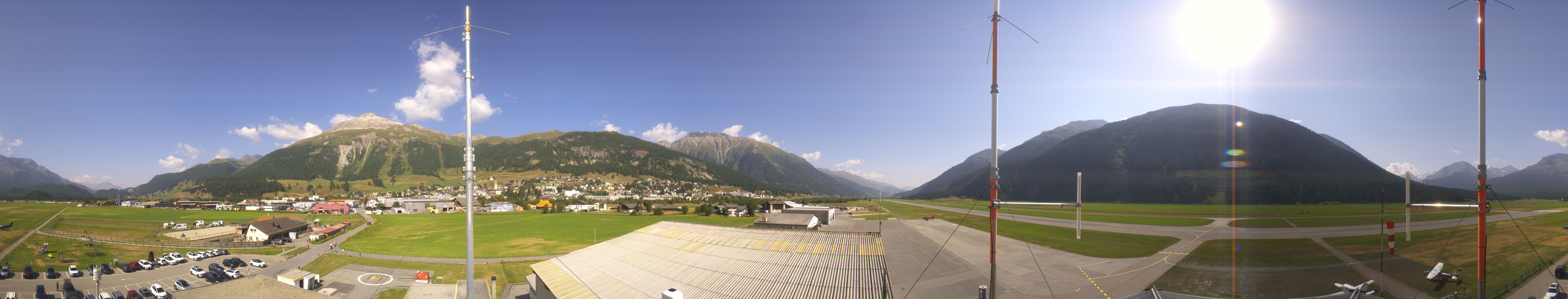 Archiv Foto Webcam Samedan I Flugplatz Richtung West