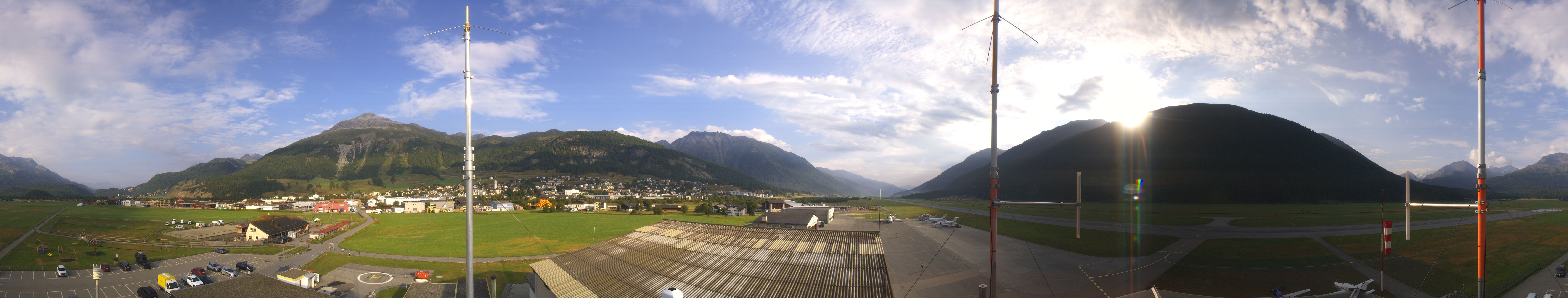 Archiv Foto Webcam Samedan I Flugplatz Richtung West