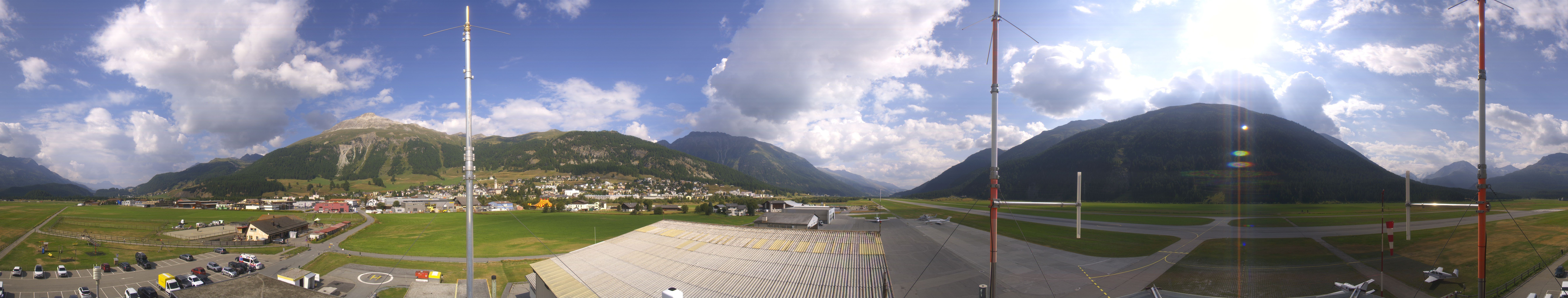 Archiv Foto Webcam Samedan I Flugplatz Richtung West