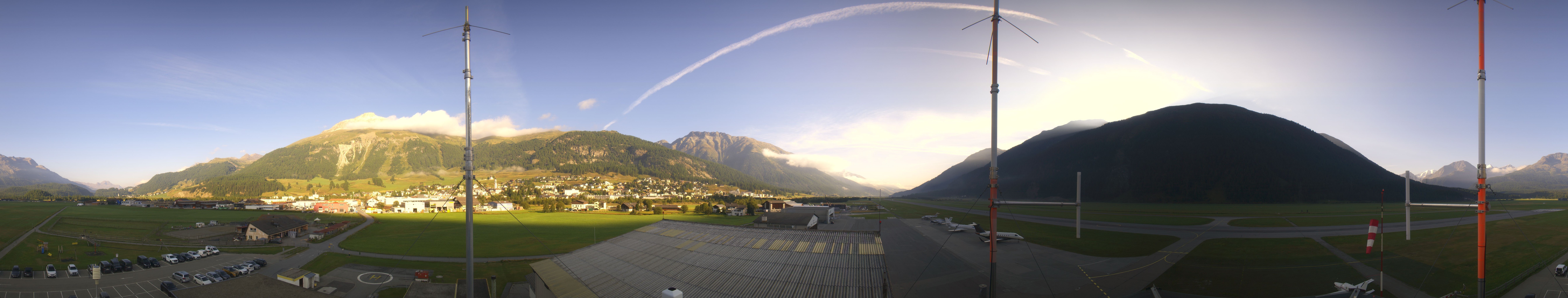 Archiv Foto Webcam Samedan I Flugplatz Richtung West