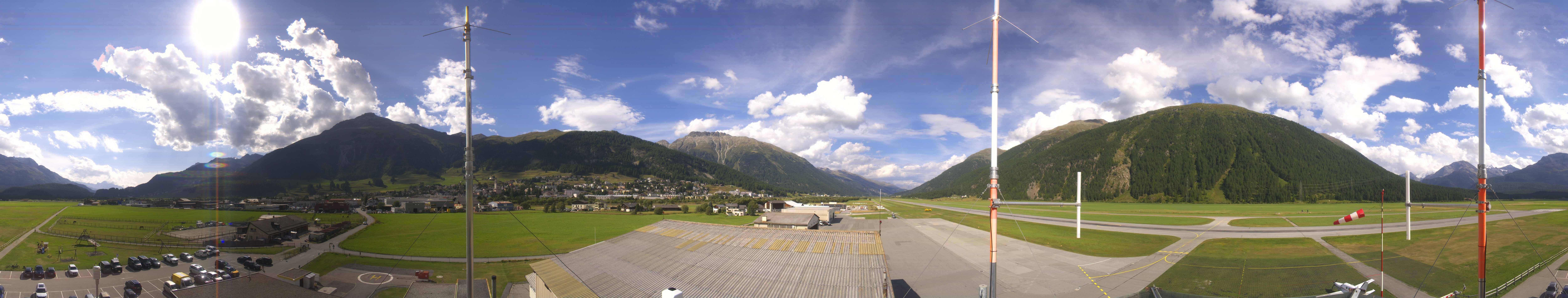 Archiv Foto Webcam Samedan I Flugplatz Richtung West
