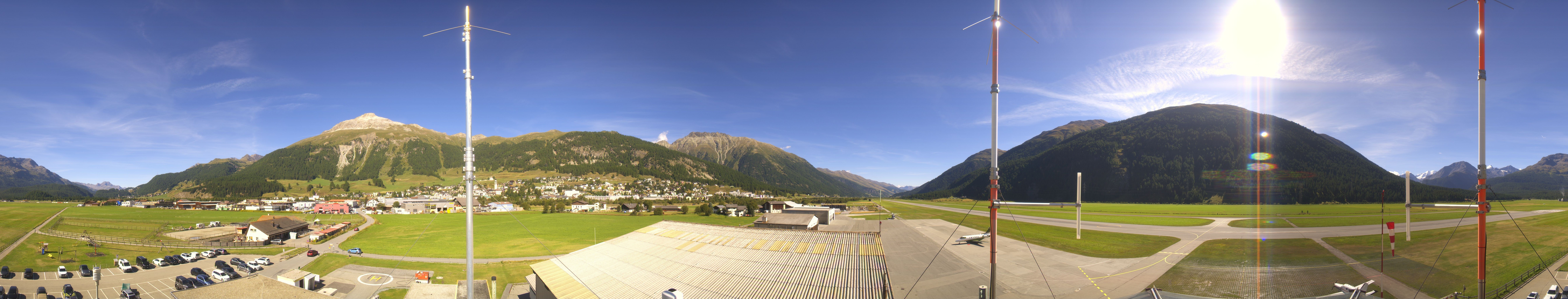 Archiv Foto Webcam Samedan I Flugplatz Richtung West