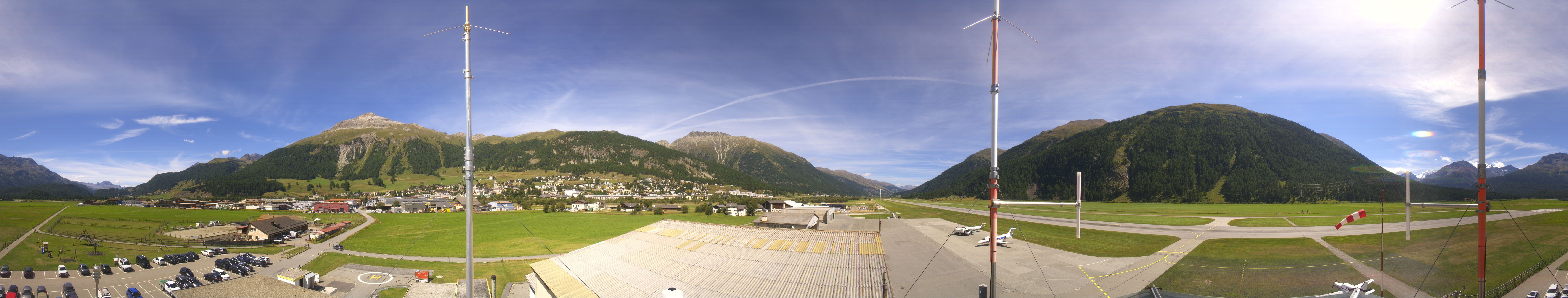 Archiv Foto Webcam Samedan I Flugplatz Richtung West