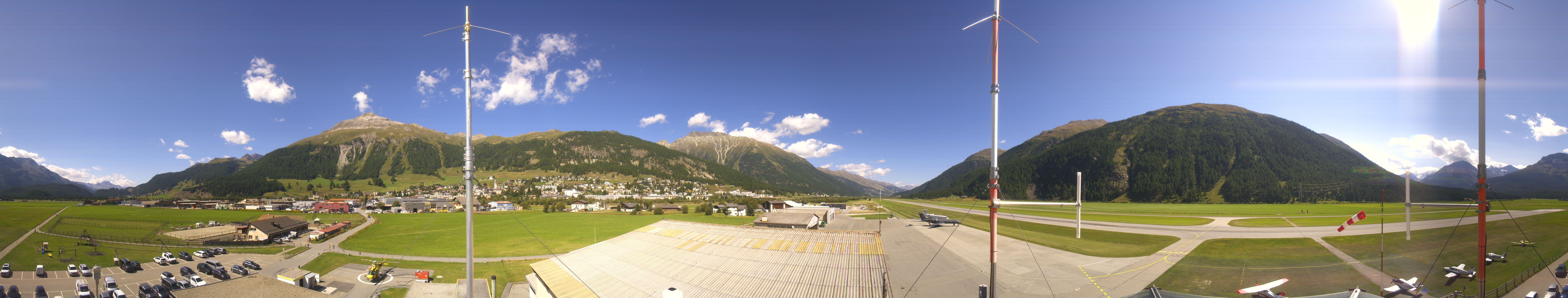 Archiv Foto Webcam Samedan I Flugplatz Richtung West