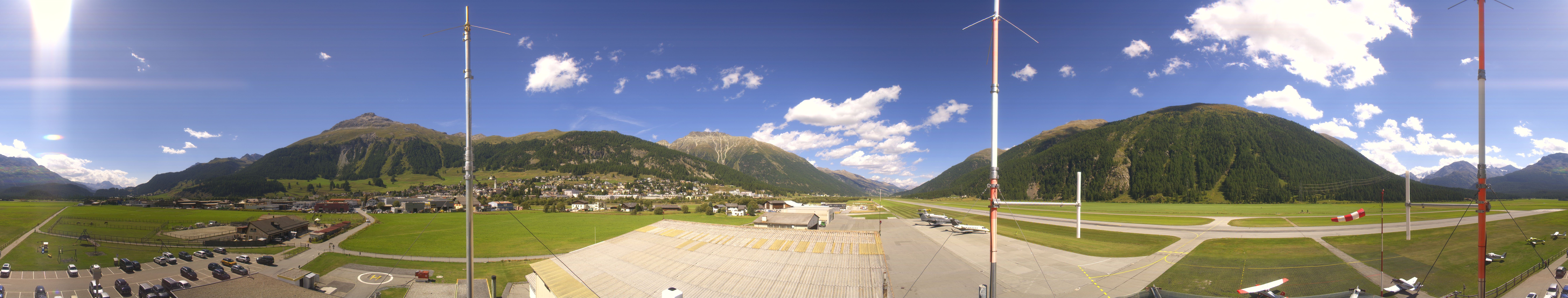 Archiv Foto Webcam Samedan I Flugplatz Richtung West