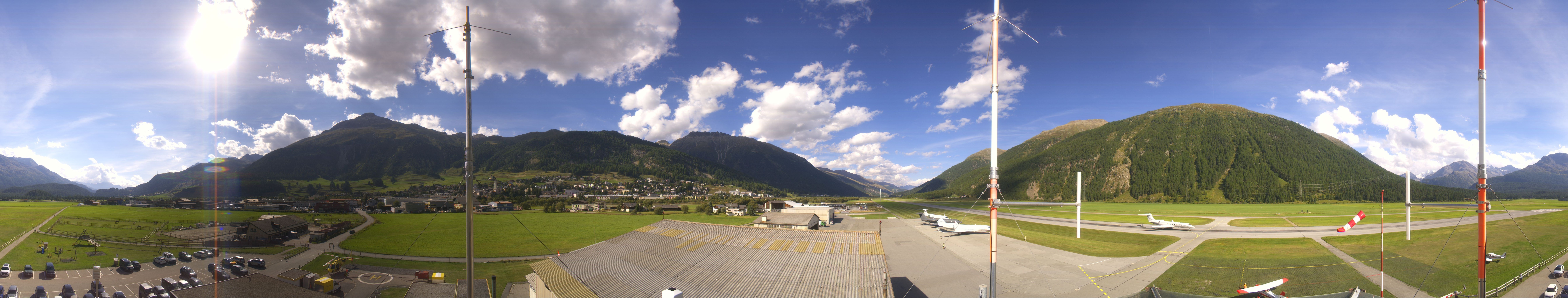 Archiv Foto Webcam Samedan I Flugplatz Richtung West