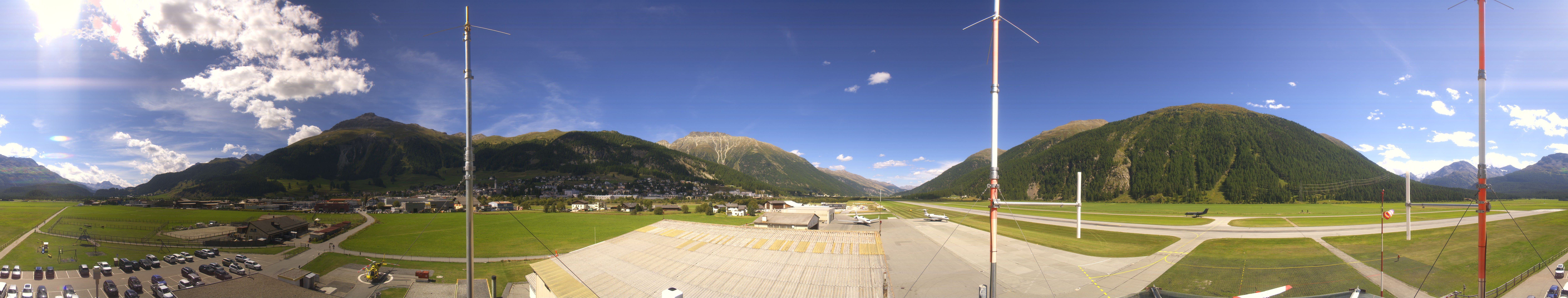 Archiv Foto Webcam Samedan I Flugplatz Richtung West