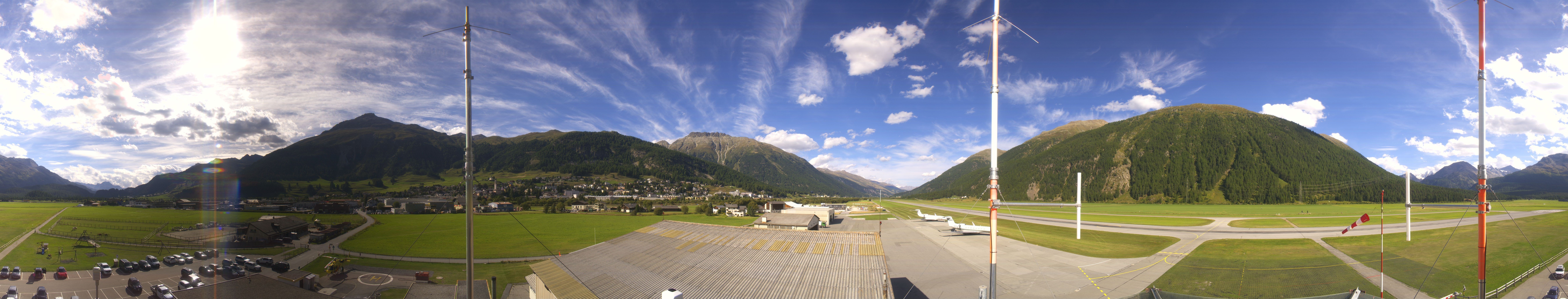 Archiv Foto Webcam Samedan I Flugplatz Richtung West