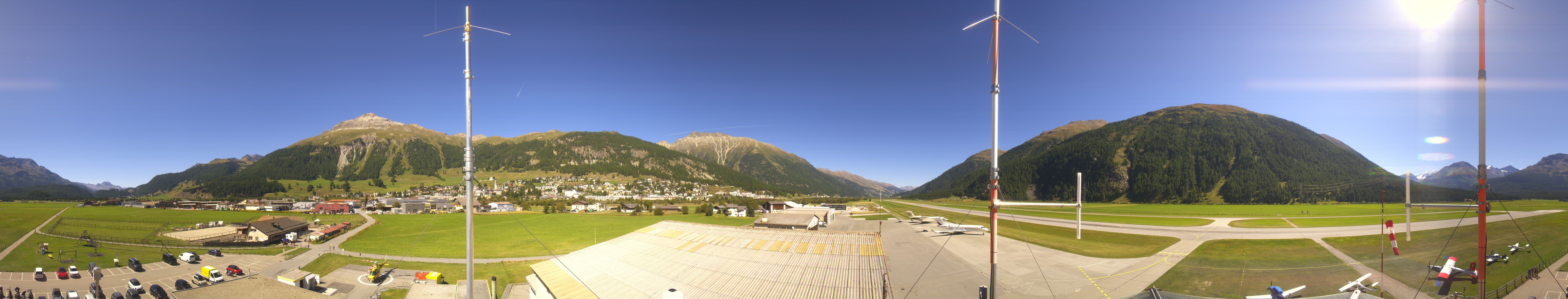 Archiv Foto Webcam Samedan I Flugplatz Richtung West