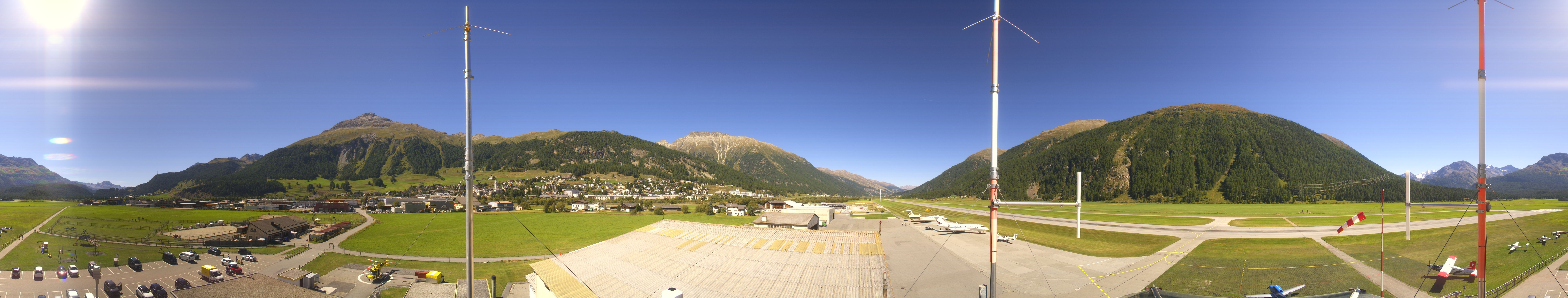 Archiv Foto Webcam Samedan I Flugplatz Richtung West