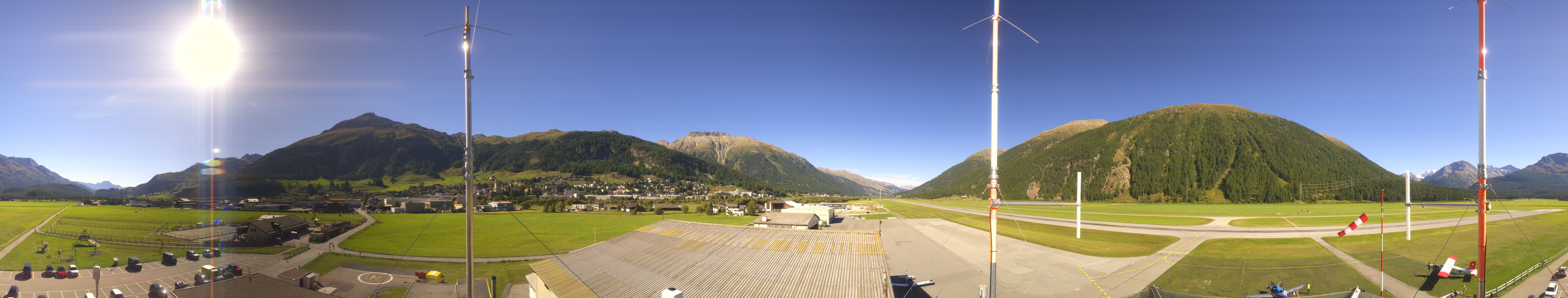 Archiv Foto Webcam Samedan I Flugplatz Richtung West
