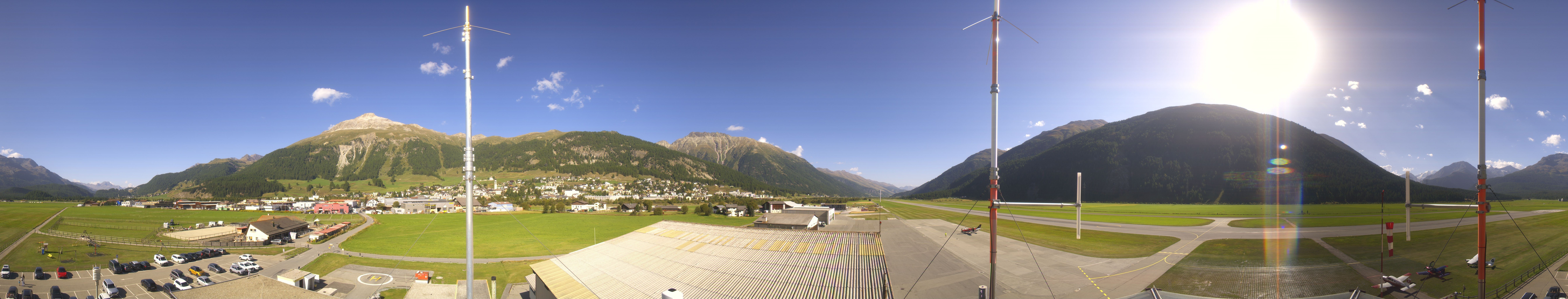 Archiv Foto Webcam Samedan I Flugplatz Richtung West