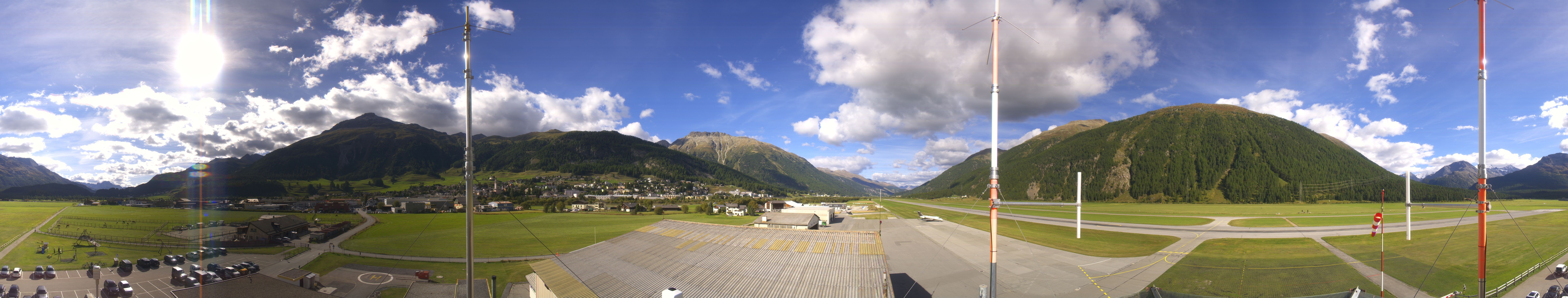 Archiv Foto Webcam Samedan I Flugplatz Richtung West