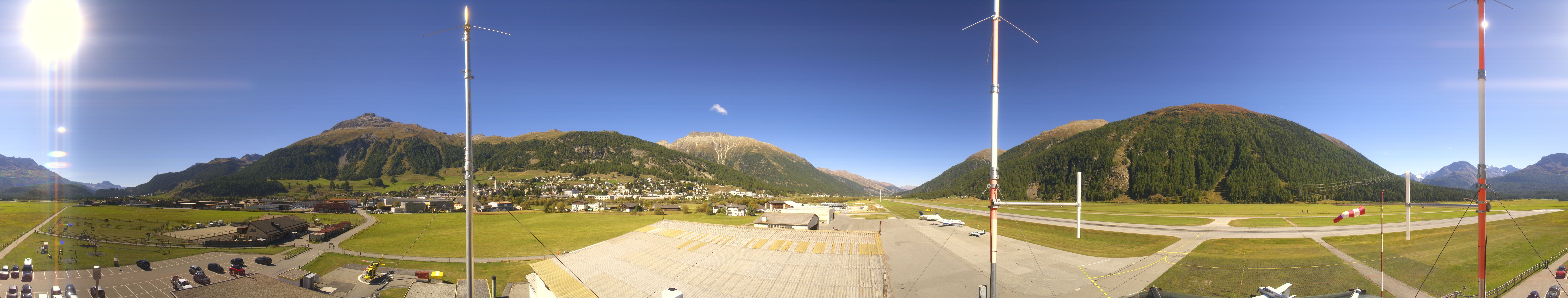 Archiv Foto Webcam Samedan I Flugplatz Richtung West