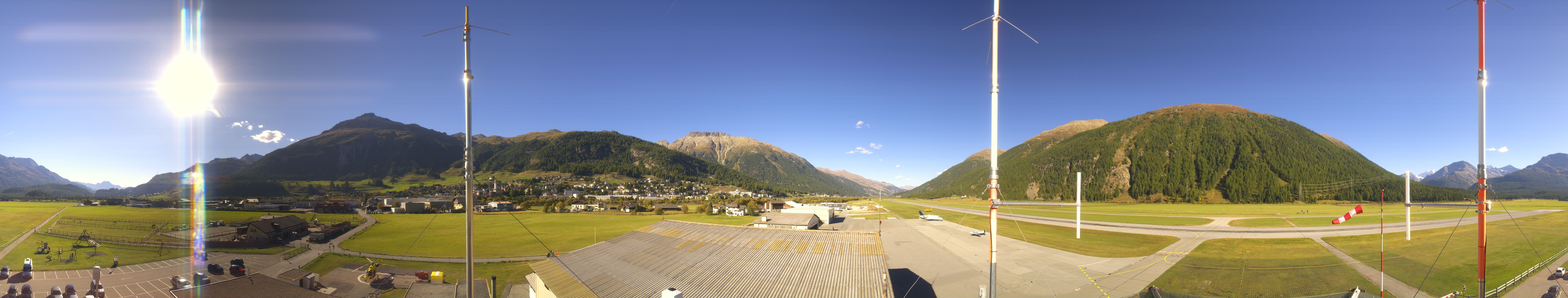 Archiv Foto Webcam Samedan I Flugplatz Richtung West