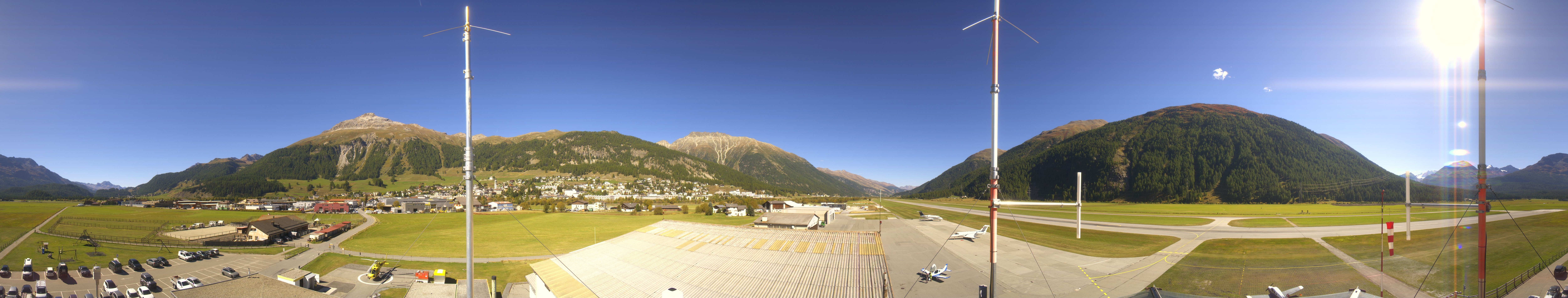 Archiv Foto Webcam Samedan I Flugplatz Richtung West