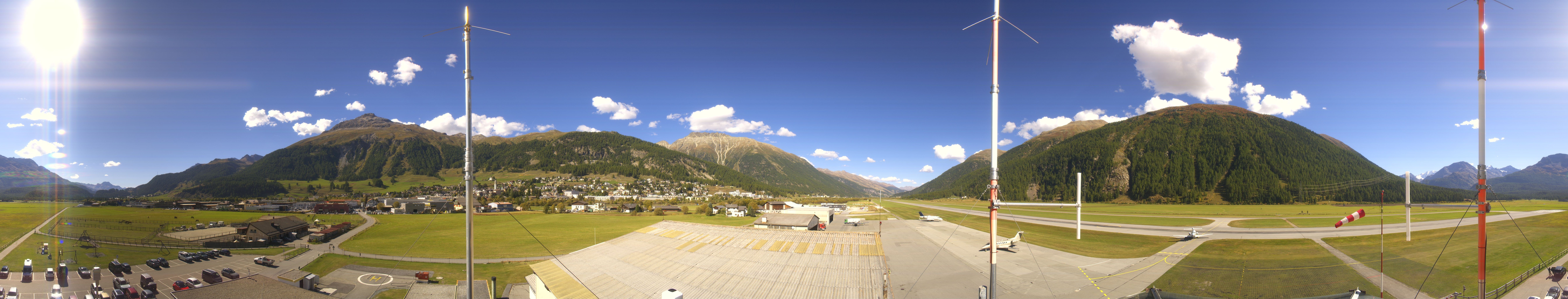 Archiv Foto Webcam Samedan I Flugplatz Richtung West