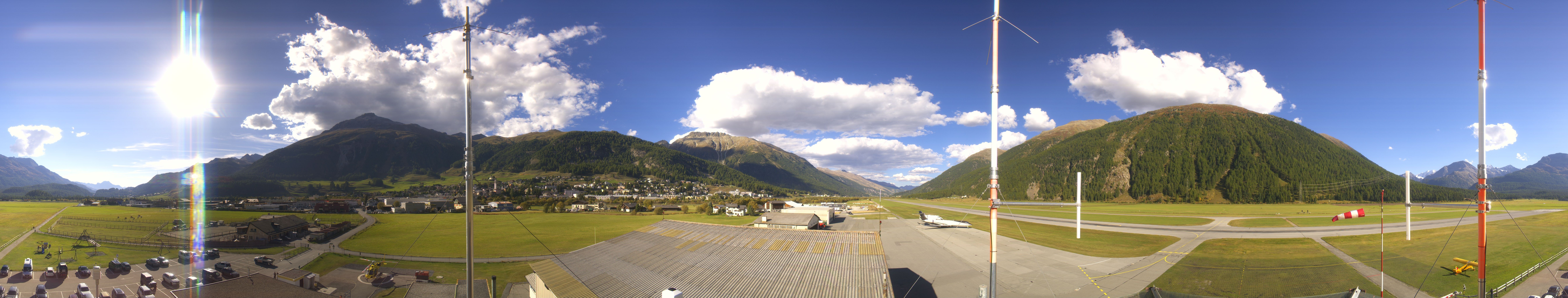 Archiv Foto Webcam Samedan I Flugplatz Richtung West