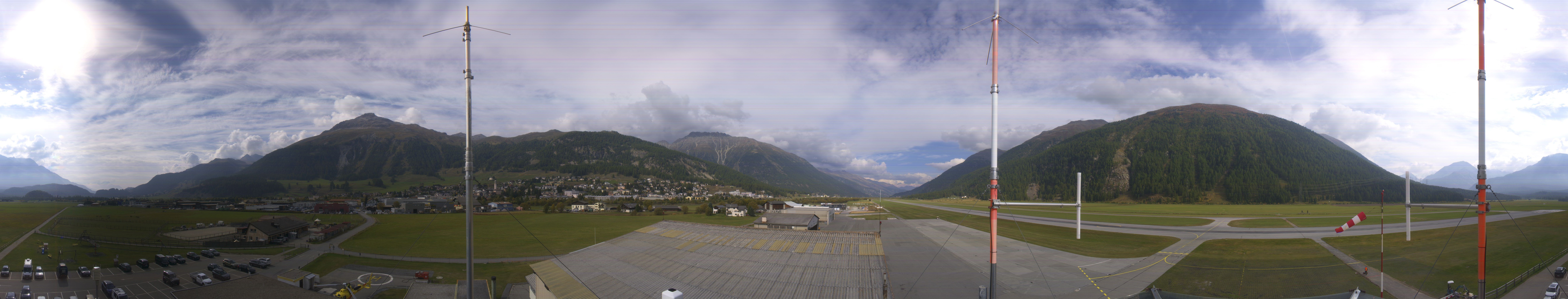 Archiv Foto Webcam Samedan I Flugplatz Richtung West