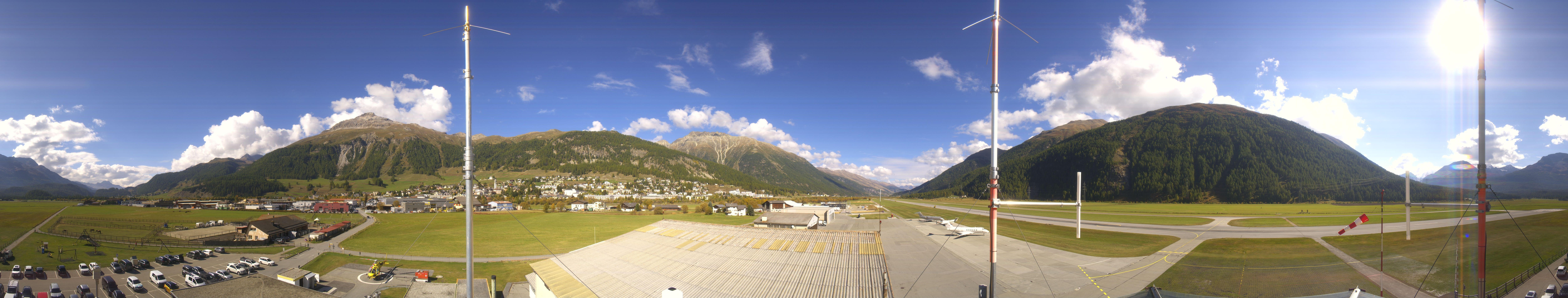 Archiv Foto Webcam Samedan I Flugplatz Richtung West