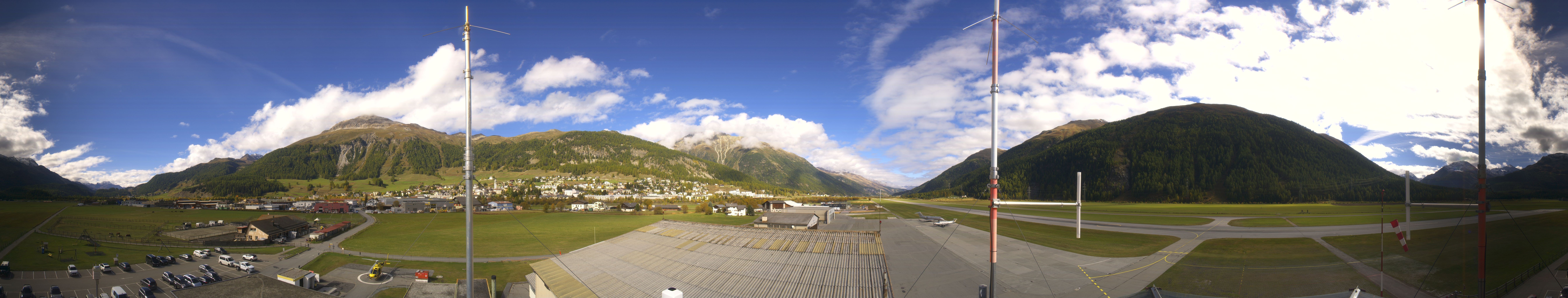 Archiv Foto Webcam Samedan I Flugplatz Richtung West