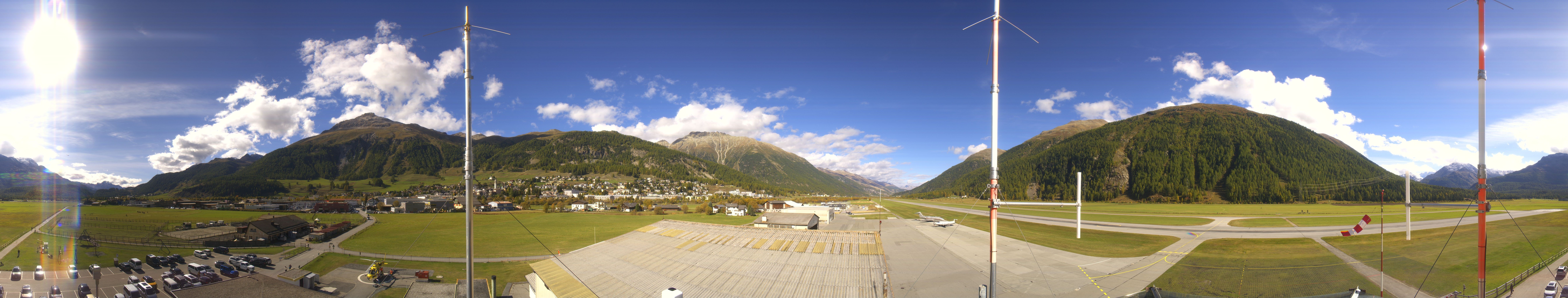 Archiv Foto Webcam Samedan I Flugplatz Richtung West