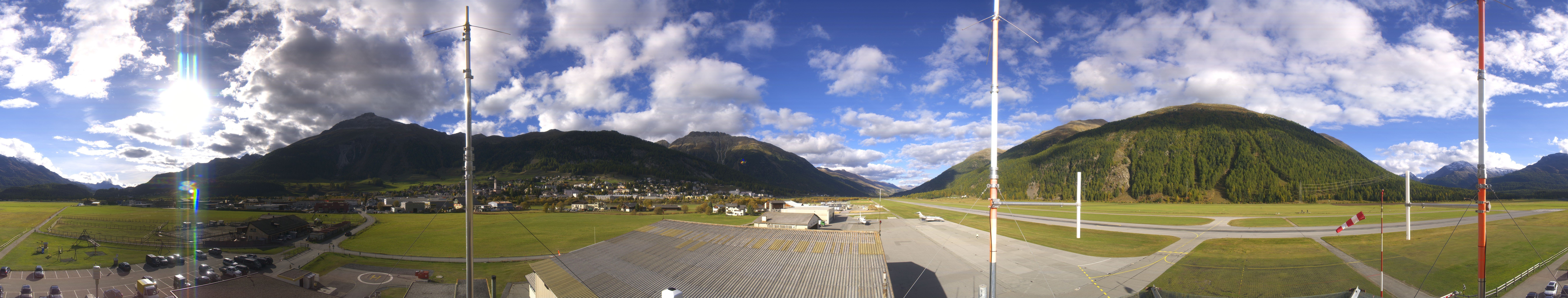 Archiv Foto Webcam Samedan I Flugplatz Richtung West