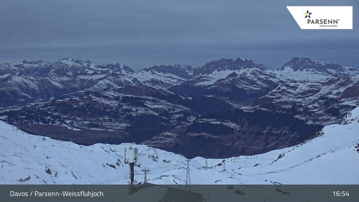Archived image Webcam Davos Klosters: Weissfluhjoch (2260 m)