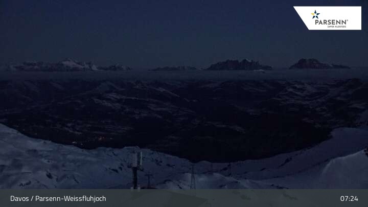 Archived image Webcam Davos Klosters: Weissfluhjoch (2260 m)