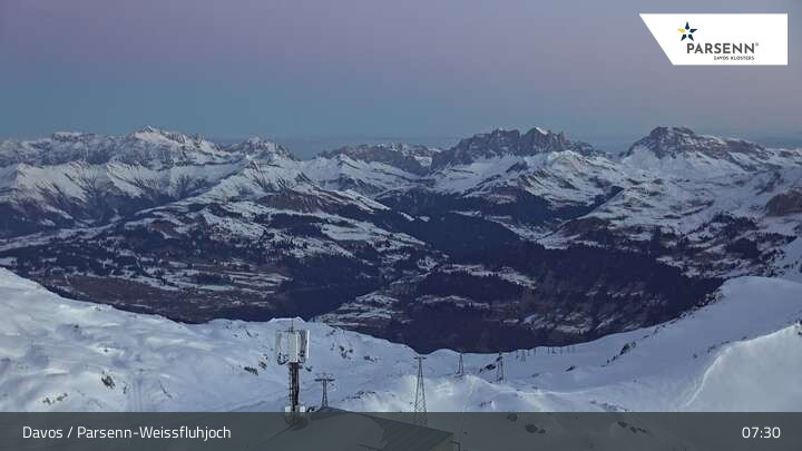 Archived image Webcam Davos Klosters: Weissfluhjoch (2260 m)