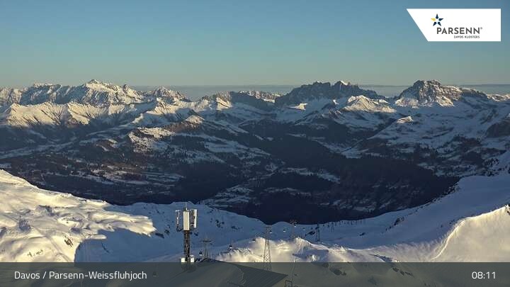 Archived image Webcam Davos Klosters: Weissfluhjoch (2260 m)