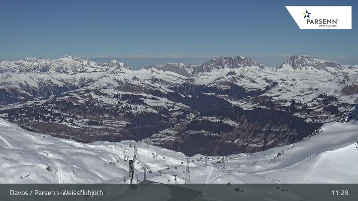 Archived image Webcam Davos Klosters: Weissfluhjoch (2260 m)